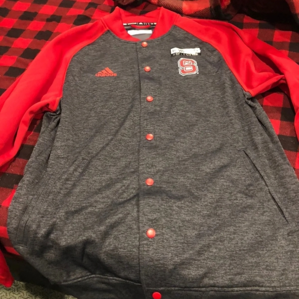 Adidas North Carolina State Button Up Jacket